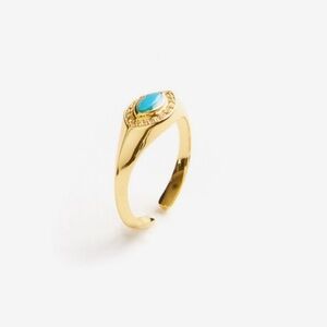 Cactus & Clover Evil Eye Turquoise Pave Halo Ring